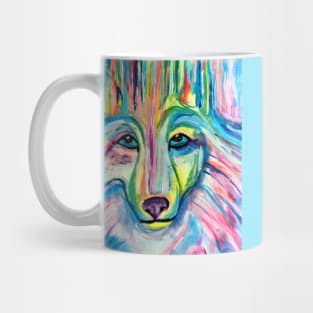 Aura of the Northern Lights Wolf Mug